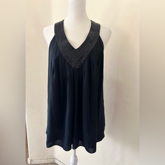 Alive + Olivia Black Sequins Sleeveless T back style top - Picture 10 of 13